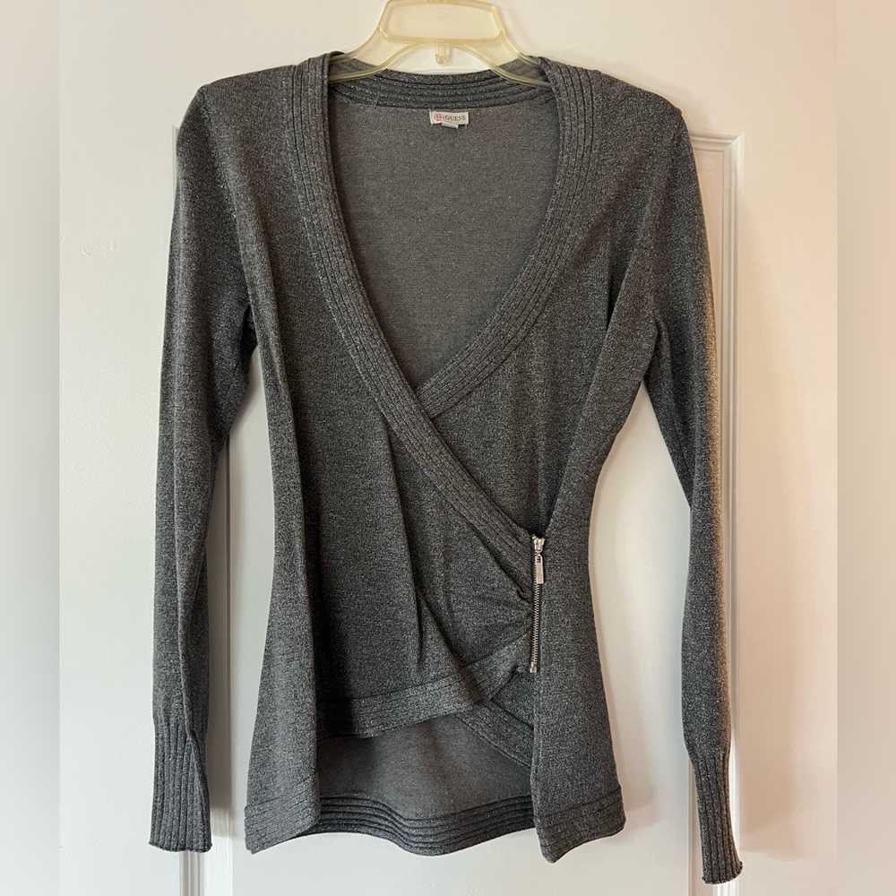 GUESS Silver/grey dress top
